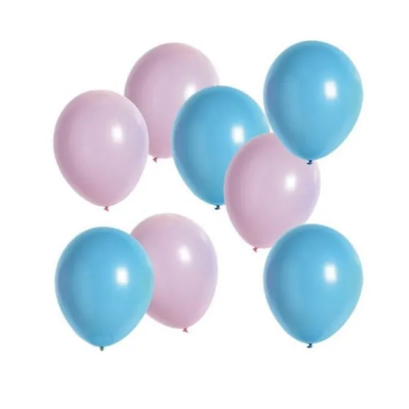 8 Ballons Annonce Sexe de bébé Roses & Bleus