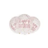 6 Ballons à Confettis en latex " Happy Birthday " Prism - Glitz Rose Gold