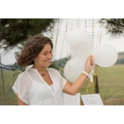 8 Ballons de Baudruche "Just Married" - Or