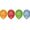 8 Ballons en latex - Retraite Tropicale - 23 cm