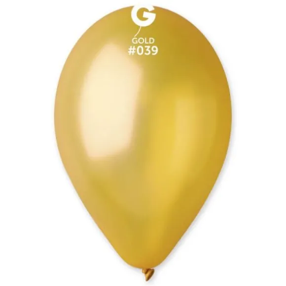 50 Ballons Métallisés Doré - 30 cm
