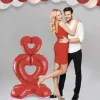 Ballon Totem en forme de cœur - 110 cm - Saint-Valentin - Collection Chéri Chérie
