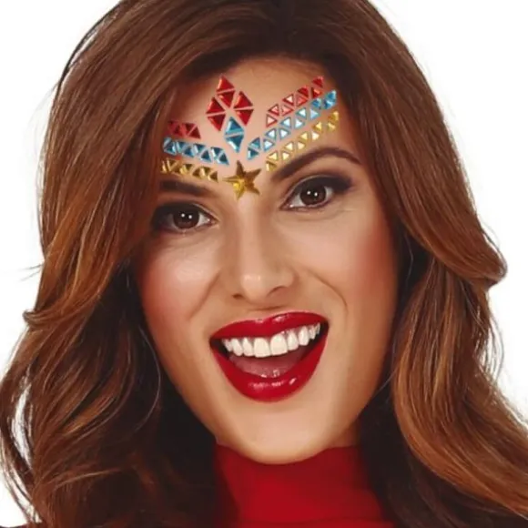 Bijoux de visage adhésifs - Super Héroïne