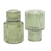 Bougeoir double en verre - Paul - 6,5 x 7,5 cm