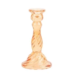 Bougeoir double en verre - Paul - 6,5 x 7,5 cm