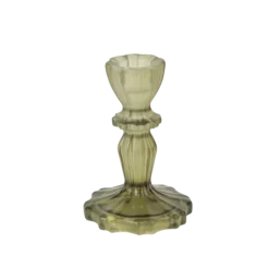Bougeoir double en verre - Paul - 6,5 x 7,5 cm