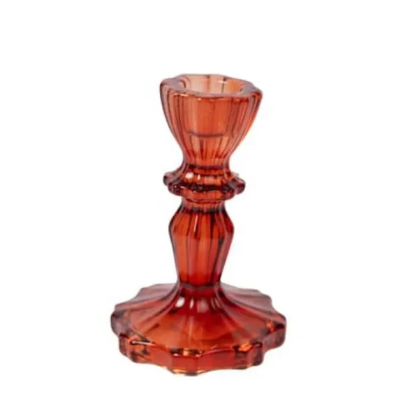 Bougeoir double en verre - Paul - 6,5 x 7,5 cm