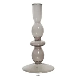 Bougeoir en forme de dôme en verre - 5 cm - Couleur au choix