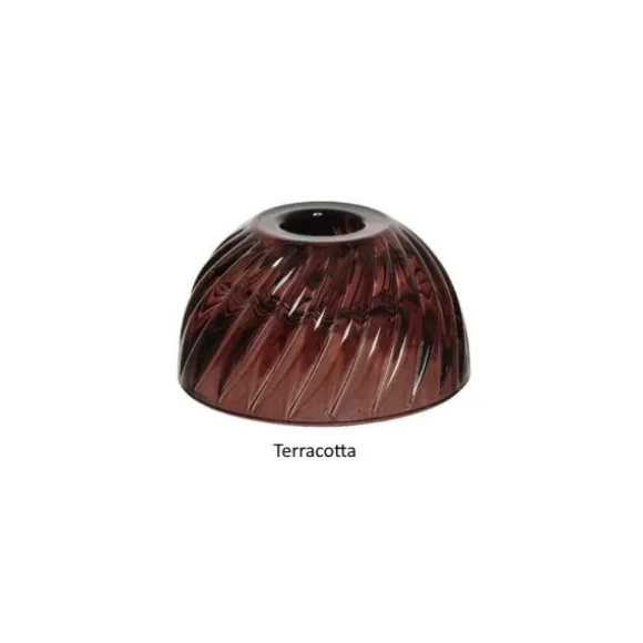 Bougeoir en forme de dôme en verre - 5 cm - Couleur au choix
