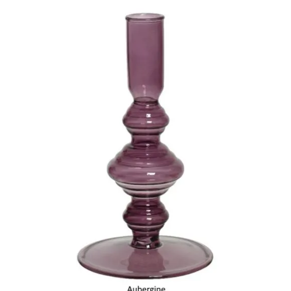 Bougeoir en forme de dôme en verre - 5 cm - Couleur au choix