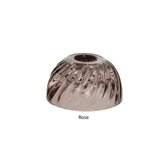 Bougeoir en forme de dôme en verre - 5 cm - Couleur au choix