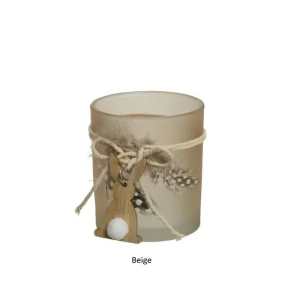 Bougeoir en forme de dôme en verre - 5 cm - Couleur au choix