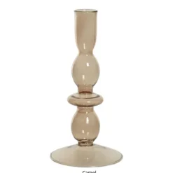 Bougeoir en forme de dôme en verre - 5 cm - Couleur au choix