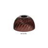 Bougeoir en verre Terracotta - 14 cm