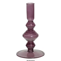 Bougeoir en verre Terracotta - 14 cm