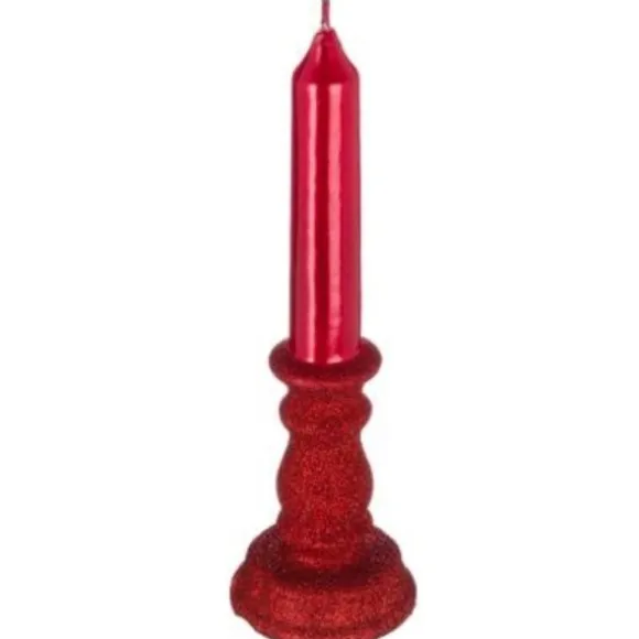 Bougie en forme de Bougeoir - Rouge