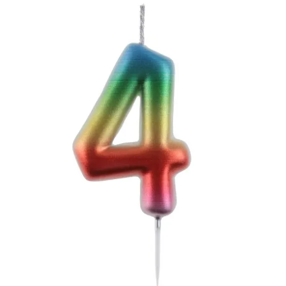 Bougie en forme de chiffre pour anniversaire - 9 cm - Collection Anni' Festy - Âge au choix