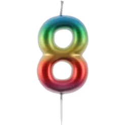 Bougie en forme de chiffre pour anniversaire - 9 cm - Collection Anni' Festy - Âge au choix