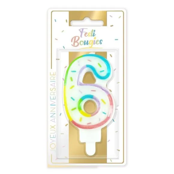 10 bougies argentées avec bobèche - 7,5 cm