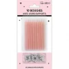 10 bougies avec supports - 7,5 cm - Couleur au choix