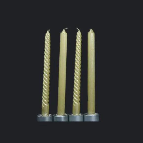 4 Bougies Chandelles - Dorées