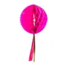 Boule alvéolée à Tassel 30 cm - Rose Fuchsia