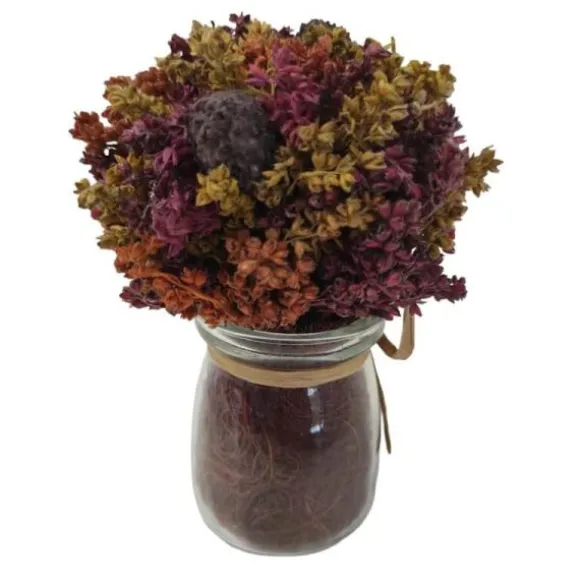Bouquet de fleurs séchées d'automne - Diamètre 11 cm x Hauteur 14 cm