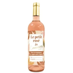 Bouteille de vin rosé humoristique - Le petit rosé des connasses