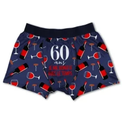 Boxer humoristique pour homme - 60 ans - Taille au choix