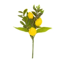 Branche avec citrons et feuillage - 13,5 cm - Collection Dolce Vita