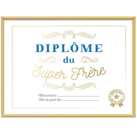 Cadre Diplôme Super Frère