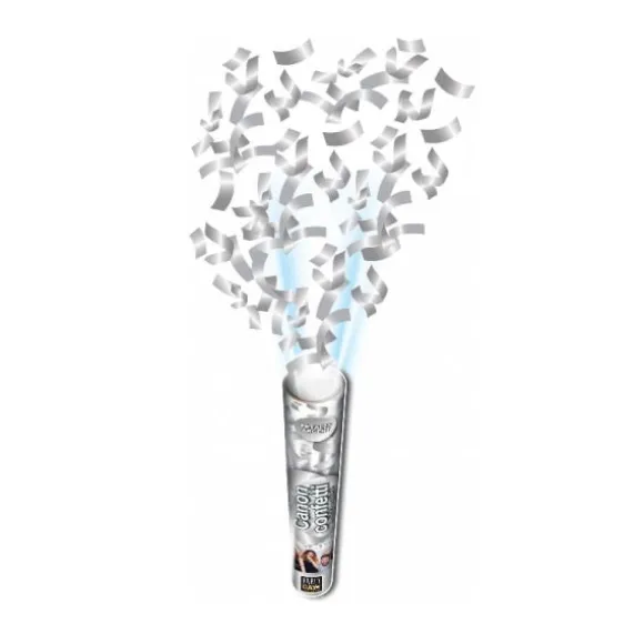 Canon à confettis 30 cm - Argent