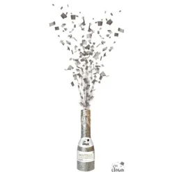 Canon à confettis en forme de bouteille - 16 cm - Couleur au choix