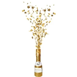 Canon à confettis en forme de bouteille - 16 cm - Couleur au choix