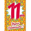 Carte d'Anniversaire Découp'âge avec enveloppe - 11 ans