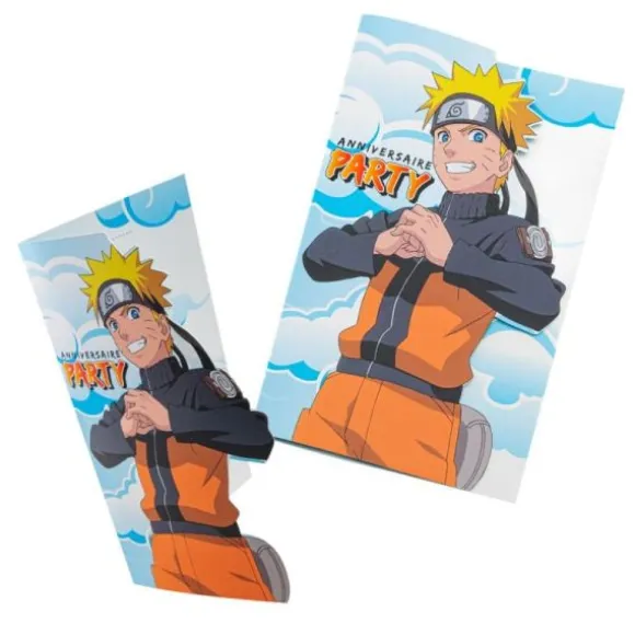 8 cartes d’invitation en carton - 16 x 10 cm - Naruto Shippuden ®
