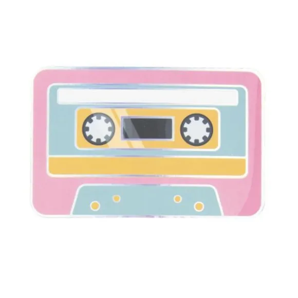 8 cartes en forme de cassette - 14,8 x 9,5 cm - Collection 90's Party