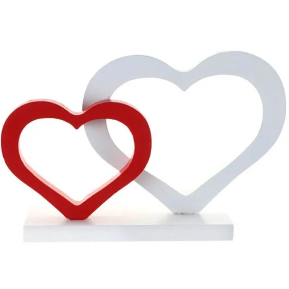 Centre de table en bois pour la Saint-Valentin