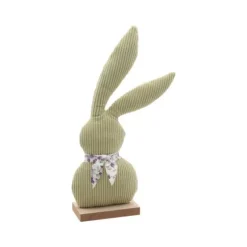Centre de table - Lapin aux grandes oreilles en velours - 14 x 8 x 27 cm - Couleur au choix