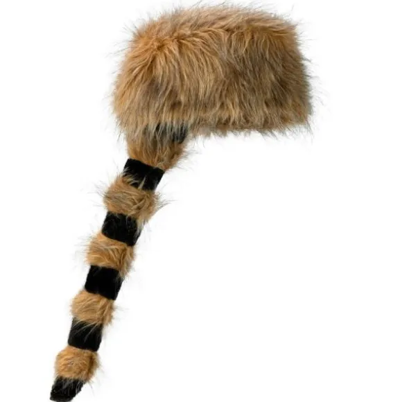 Chapeau avec queue de raton-laveur de Trappeur pour homme