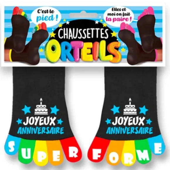 Chaussettes à Orteils - Joyeux Anniversaire