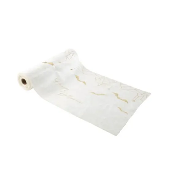 Chemin de table - Blanc et Or Halloween