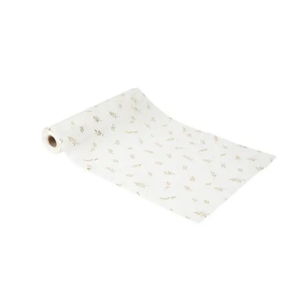 Chemin de table en mousseline - 28 cm x 5 m - Collection Jolis Brins - Couleur au choix
