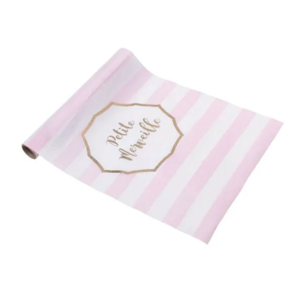 Chemin de table en tissu - 5 m - Collection Petite Merveille & Petit Trésor - Modèle au choix