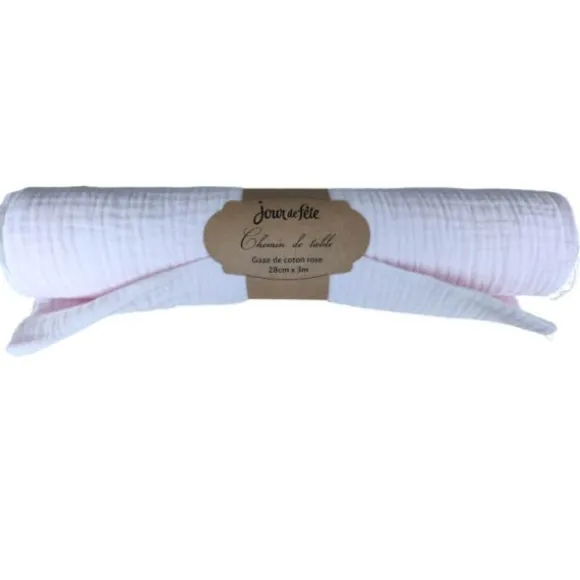Chemin de table Fourrure - 28 cm x 3 m - Couleur Blanc