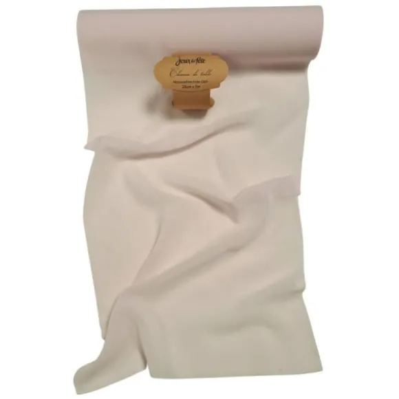 Chemin de table Fourrure - 28 cm x 3 m - Couleur Blanc