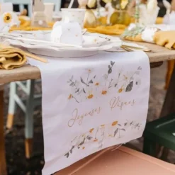 Chemin de table "Joyeuses Pâques" - 28 cm x 3 m - Pâques