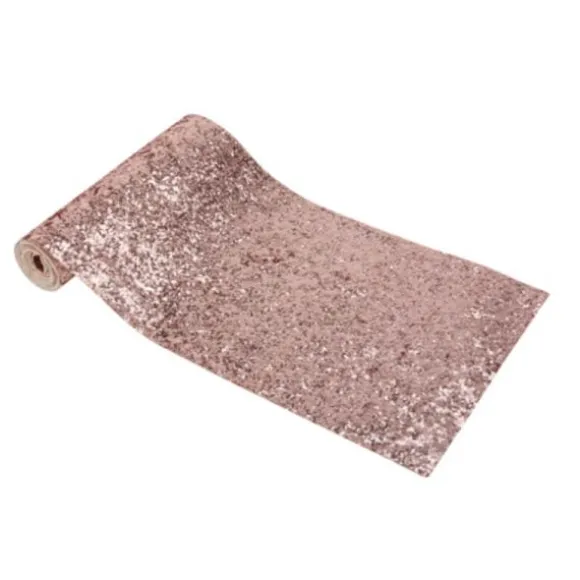 Chemin de table pailleté - 15 cm x 1,40 m - Couleur au choix