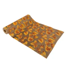 Chemin de table - Velours Feuilles d'Automne Pailletées