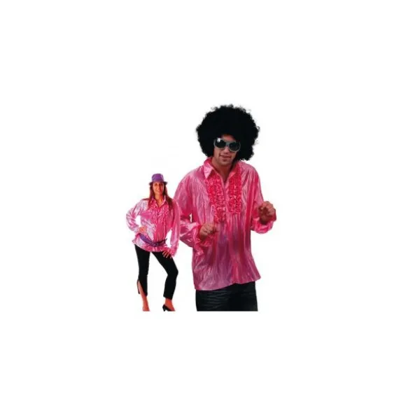 Chemise Disco Rose Fluo pour homme - Taille unique